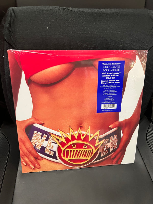 Ween – Chocolate and Cheese (30th Anniversary Deluxe Edition, 3-LP, Ween.com Exclusive, Red/Blue/Gold Vinyl)